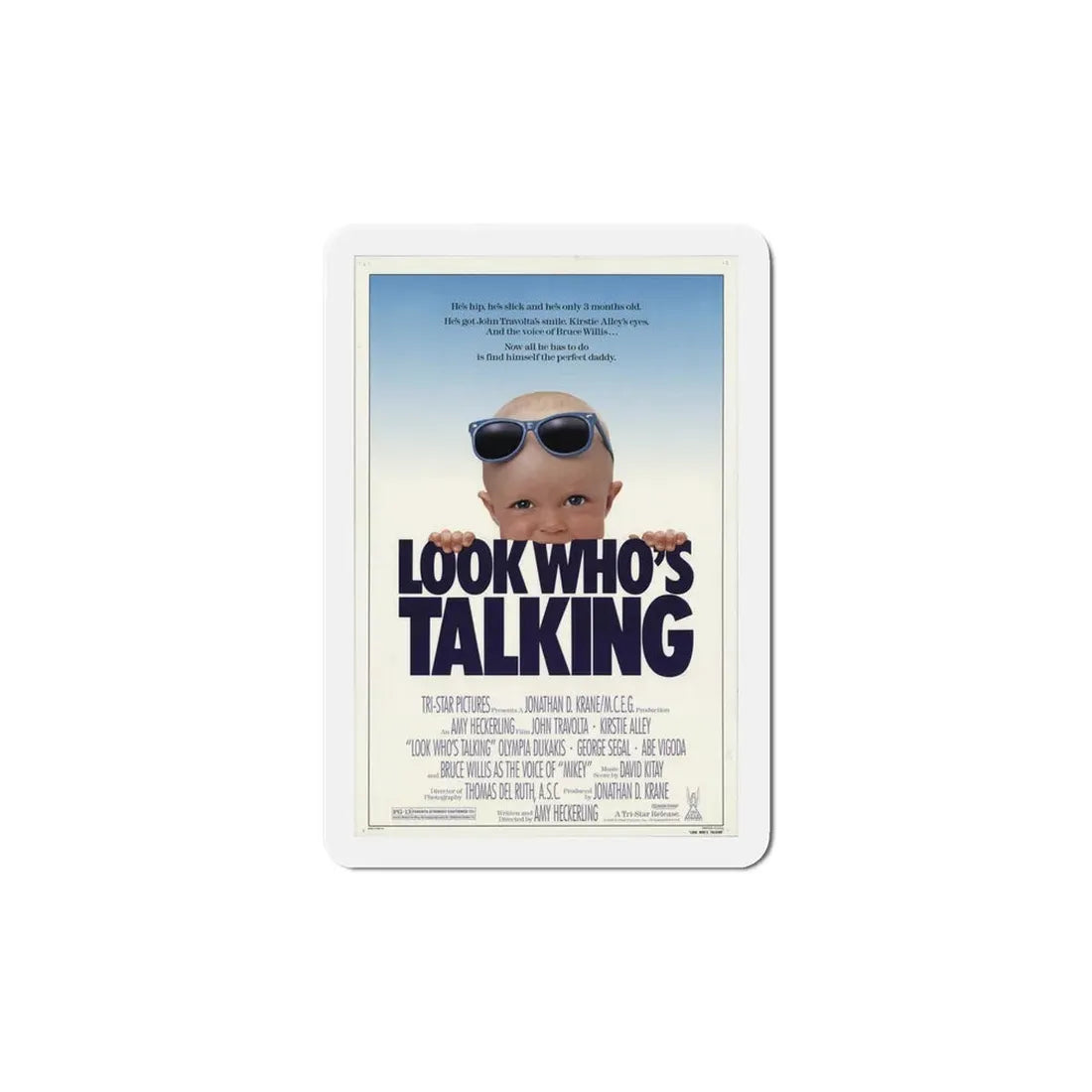 Look Who's Talking 1989 Movie Poster Refrigerator Magnet - The Sticker Space
