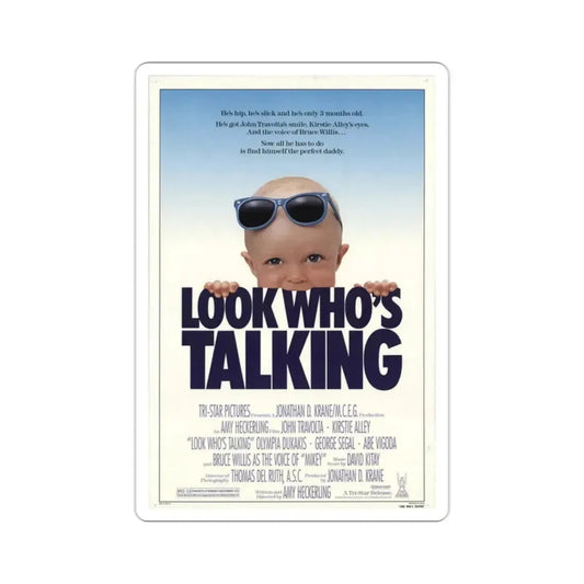 Look Who's Talking 1989 Movie Poster STICKER Vinyl Die-Cut Decal 2 Inch - The Sticker Space