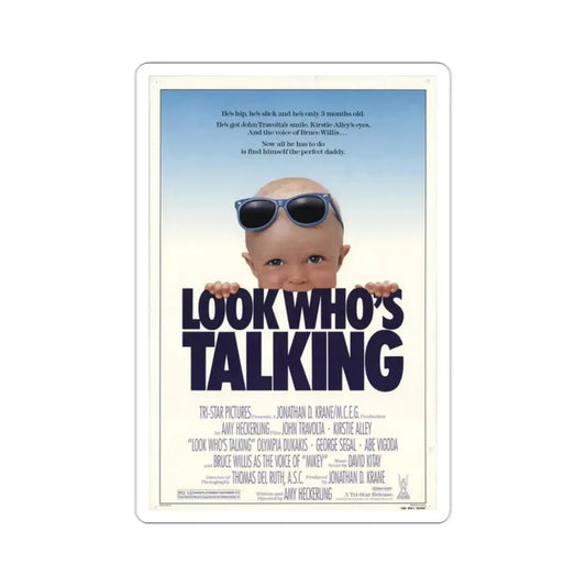 Look Who's Talking 1989 Movie Poster STICKER Vinyl Die-Cut Decal 2 Inch - The Sticker Space