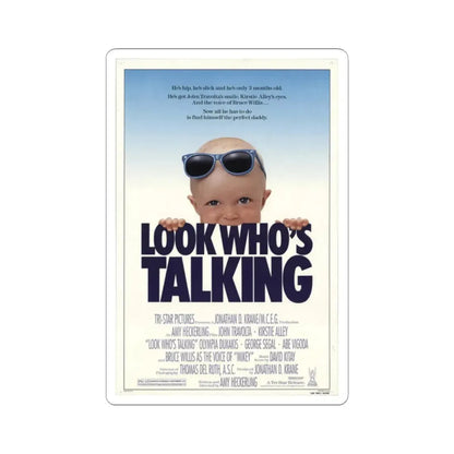 Look Who's Talking 1989 Movie Poster - STICKER Vinyl Kiss-Cut Decal 2 Inch White - The Sticker Space