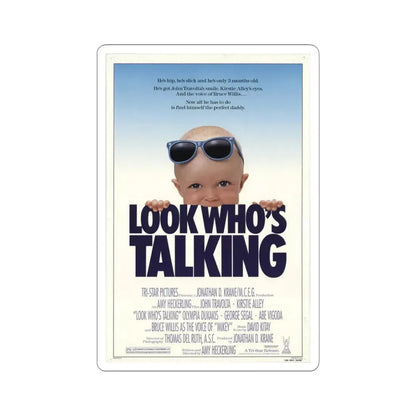 Look Who's Talking 1989 Movie Poster - STICKER Vinyl Kiss-Cut Decal 3 Inch White - The Sticker Space