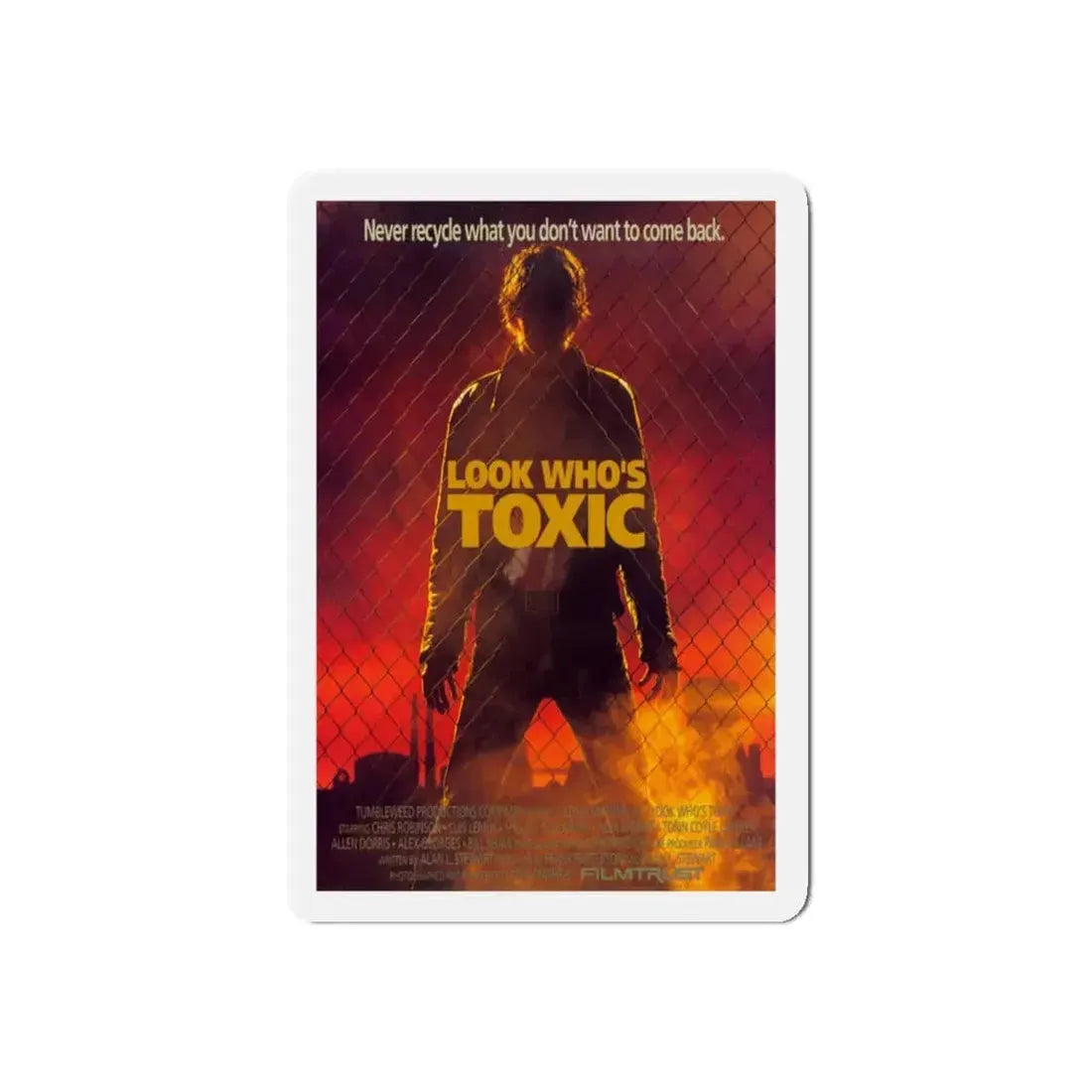 LOOK WHO'S TOXIC 1990 Movie Poster - Refrigerator Magnet 4 Inch Die-Cut - The Sticker Space
