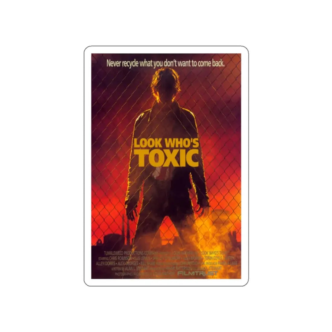 LOOK WHO'S TOXIC 1990 Movie Poster STICKER Vinyl Die-Cut Decal - The Sticker Space