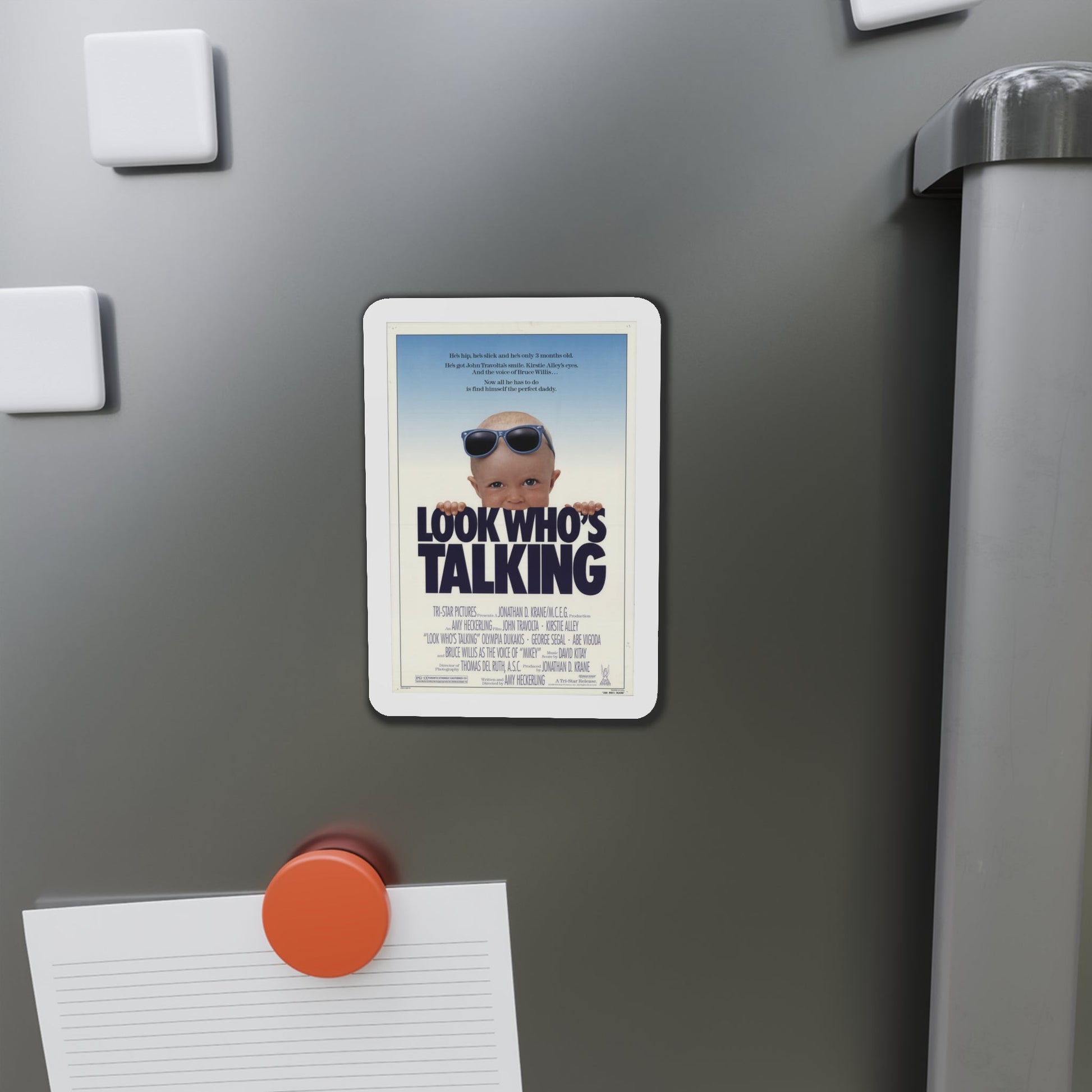 Look Who's Talking 1989 Movie Poster Die-Cut Magnet-The Sticker Space