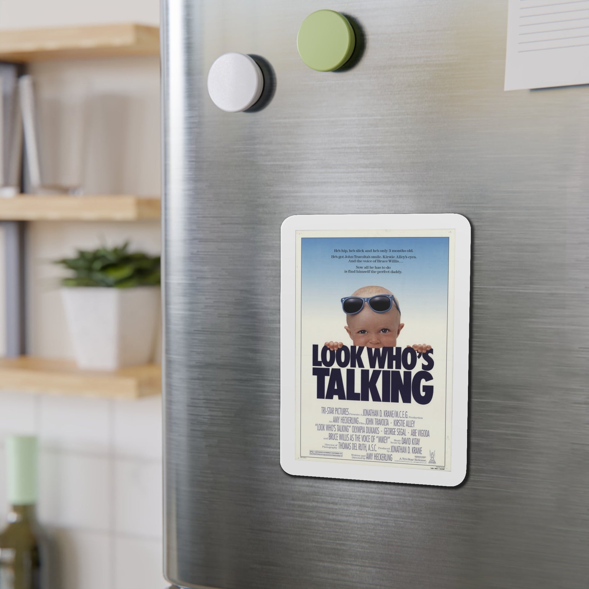 Look Who's Talking 1989 Movie Poster Die-Cut Magnet-The Sticker Space