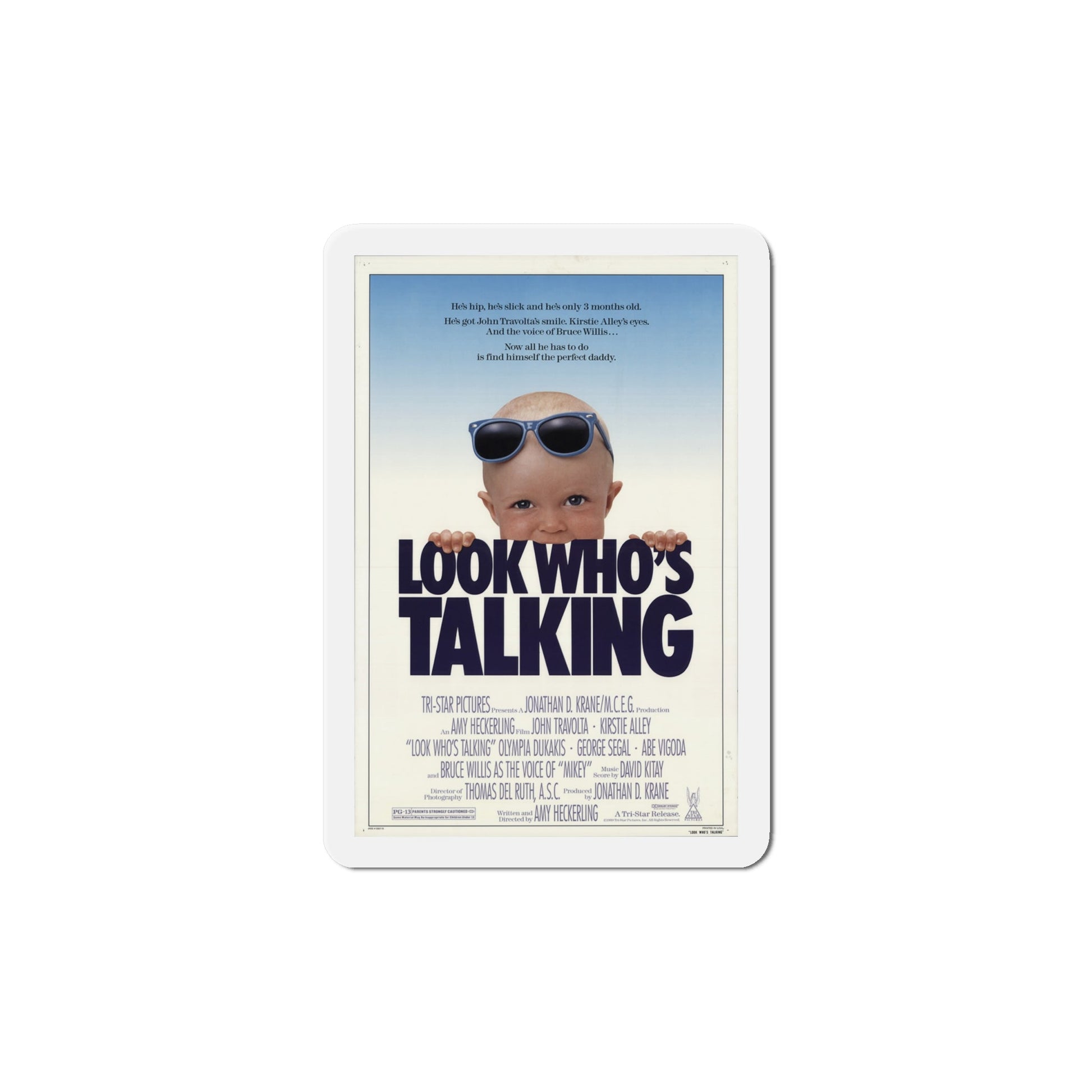 Look Who's Talking 1989 Movie Poster Die-Cut Magnet-The Sticker Space