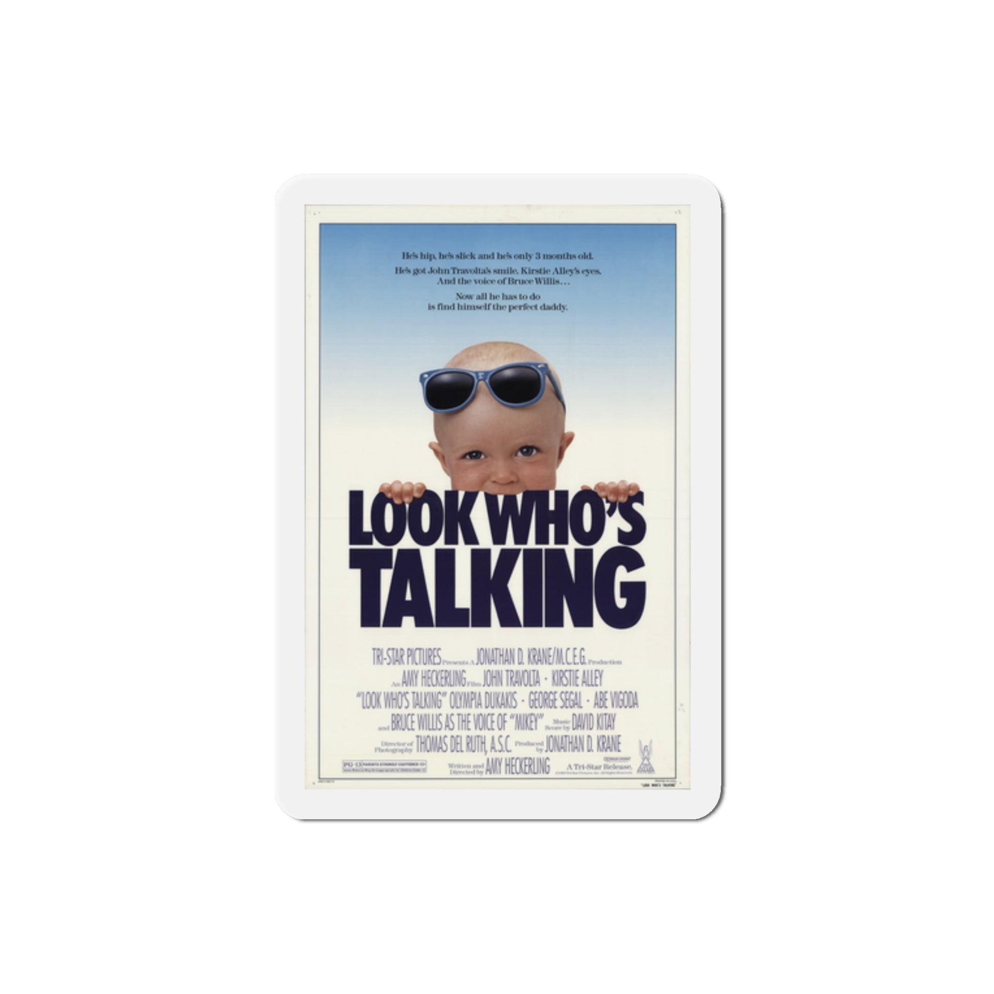 Look Who's Talking 1989 Movie Poster Die-Cut Magnet-The Sticker Space