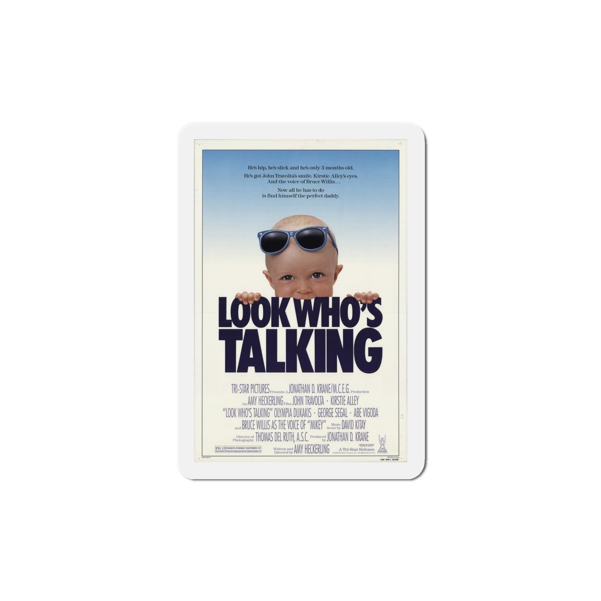 Look Who's Talking 1989 Movie Poster Die-Cut Magnet-5" x 5"-The Sticker Space