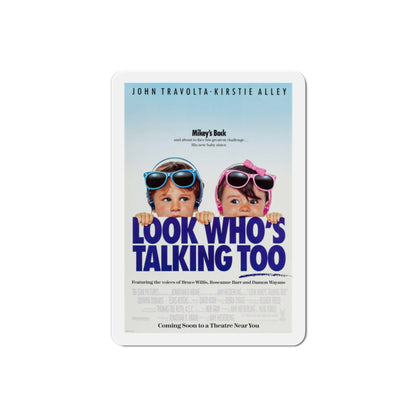 Look Whos Talking Too 1990 Movie Poster Die-Cut Magnet-2" x 2"-The Sticker Space