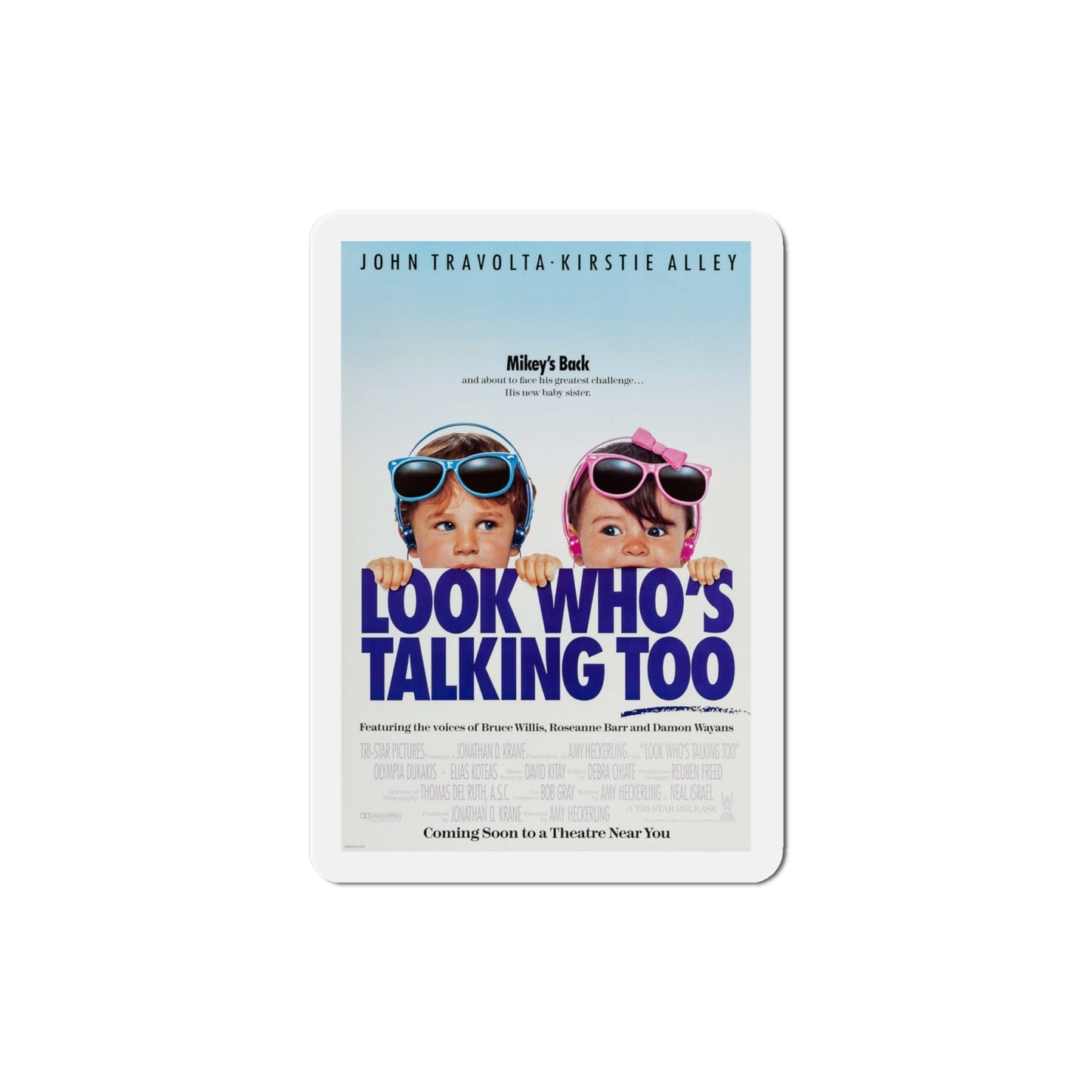 Look Whos Talking Too 1990 Movie Poster Die-Cut Magnet-4" x 4"-The Sticker Space