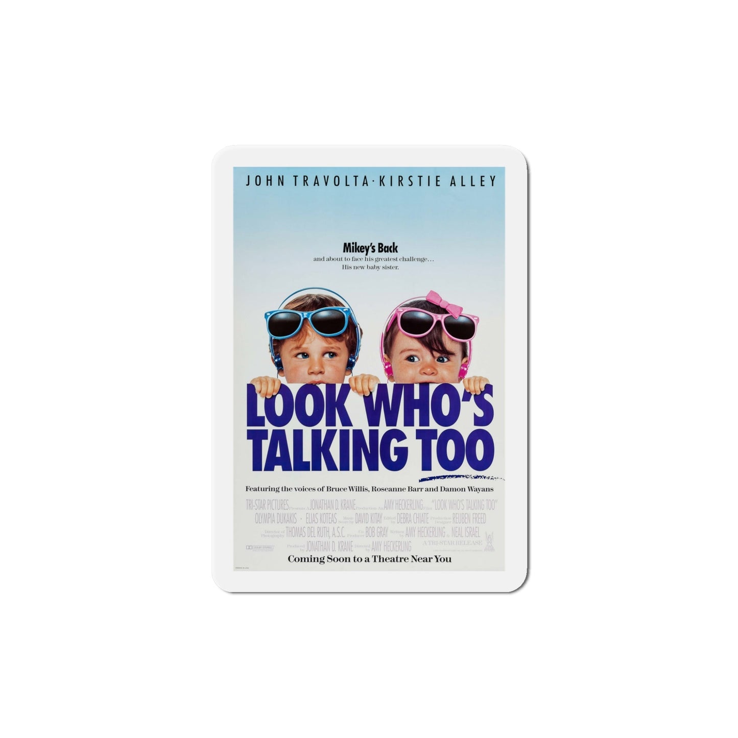 Look Whos Talking Too 1990 Movie Poster Die-Cut Magnet-5" x 5"-The Sticker Space