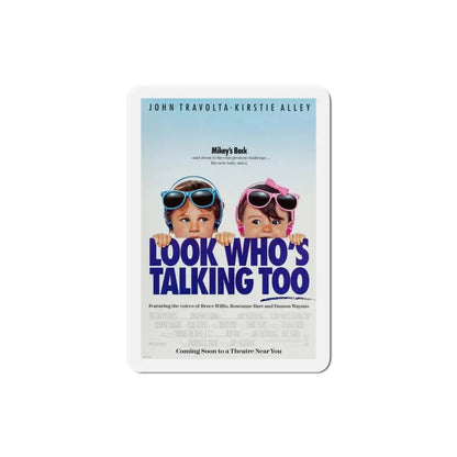 Look Whos Talking Too 1990 Movie Poster Refrigerator Magnet 3 Inch - The Sticker Space