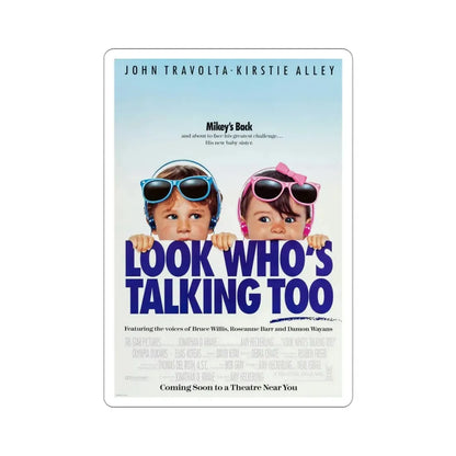 Look Whos Talking Too 1990 Movie Poster STICKER Vinyl Die-Cut Decal 3 Inch - The Sticker Space