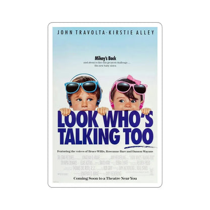 Look Whos Talking Too 1990 Movie Poster STICKER Vinyl Die-Cut Decal 5 Inch - The Sticker Space