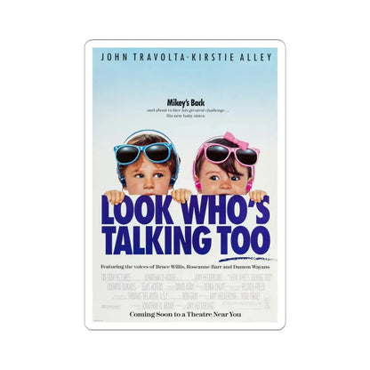 Look Whos Talking Too 1990 Movie Poster - STICKER Vinyl Kiss-Cut Decal 6 Inch White - The Sticker Space