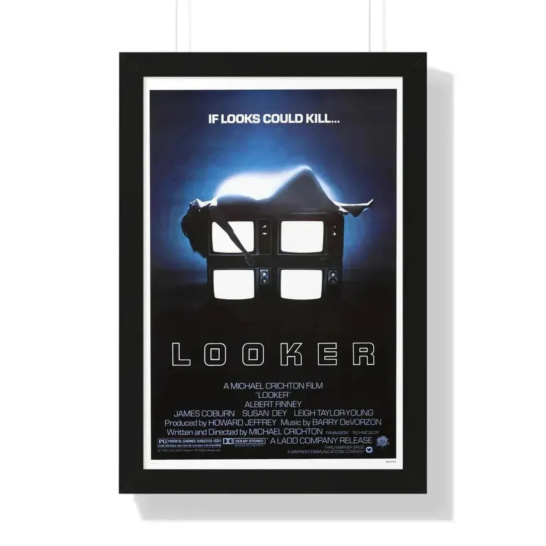 LOOKER 1981 - Framed Movie Poster 16″ x 24″ Black - The Sticker Space