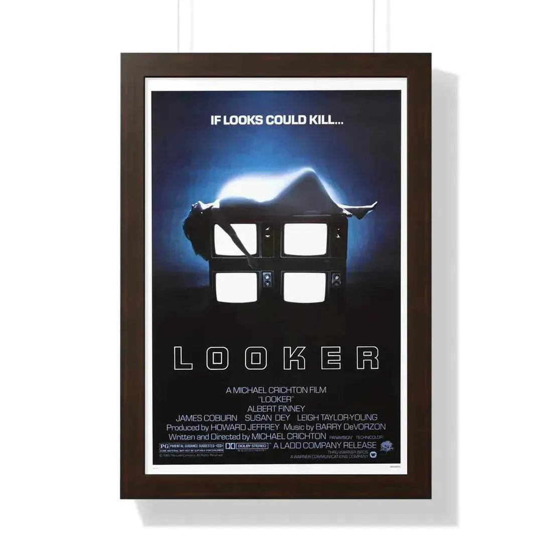 LOOKER 1981 - Framed Movie Poster 16″ x 24″ Walnut - The Sticker Space