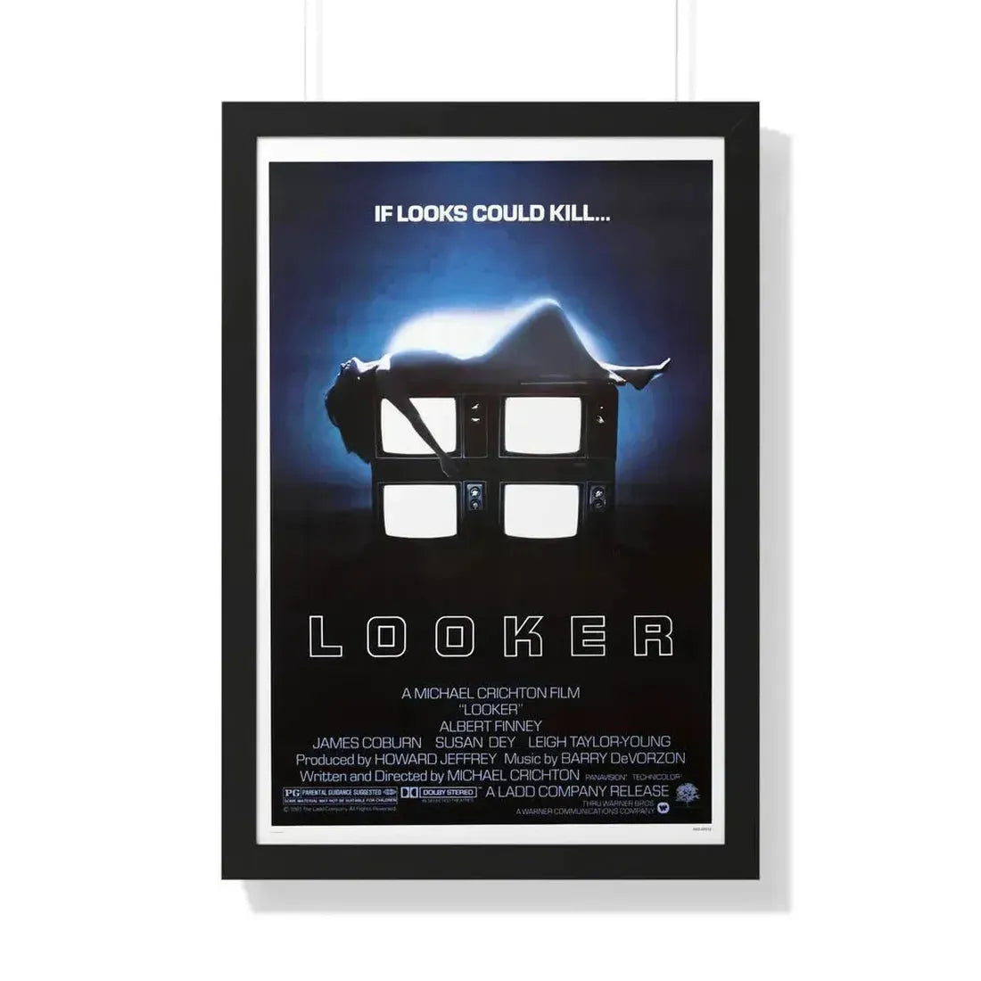 LOOKER 1981 - Framed Movie Poster 20" x 30" Black - The Sticker Space