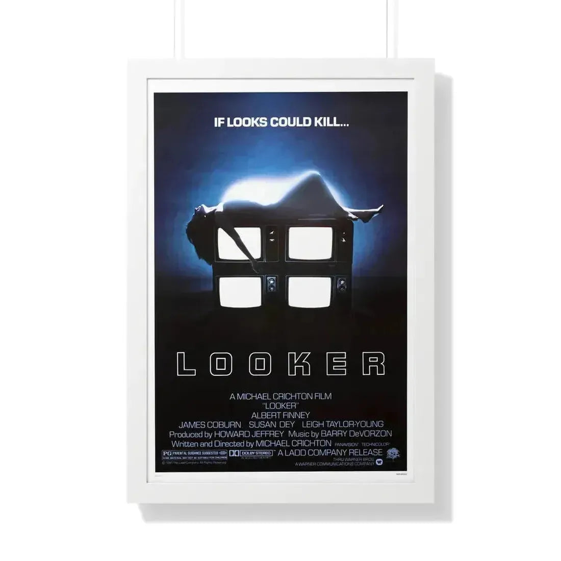 LOOKER 1981 - Framed Movie Poster 20" x 30" White - The Sticker Space