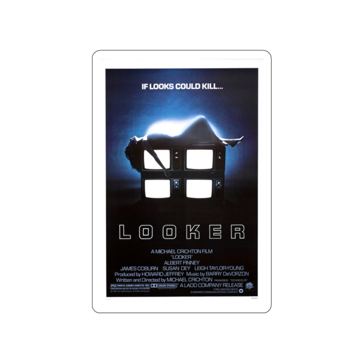 LOOKER 1981 Movie Poster STICKER Vinyl Die-Cut Decal-2 Inch-The Sticker Space