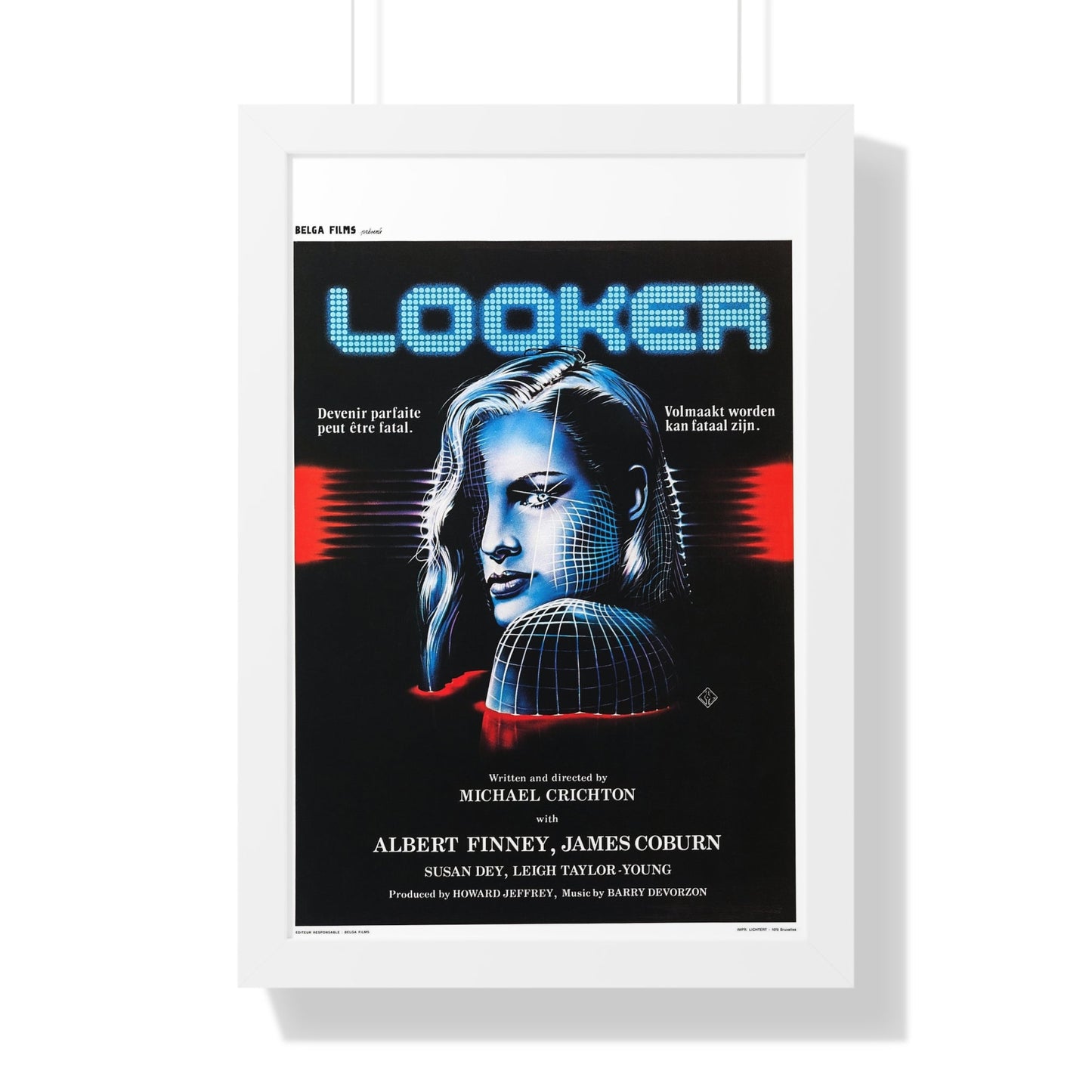 LOOKER (BELGIAN) 1981 - Framed Movie Poster-16″ x 24″-The Sticker Space