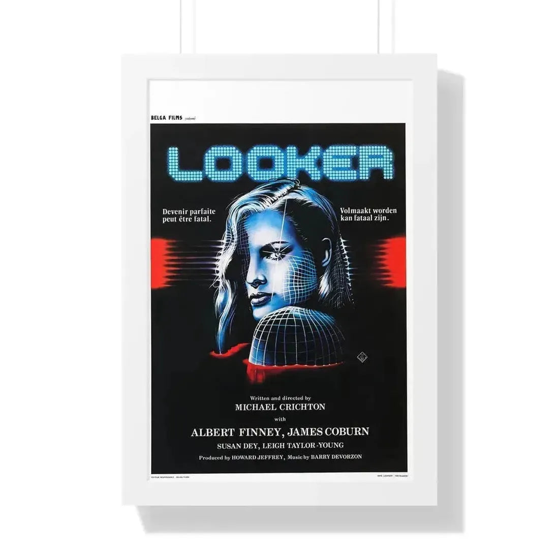 LOOKER (BELGIAN) 1981 - Framed Movie Poster 16″ x 24″ White - The Sticker Space