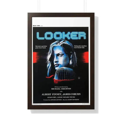 LOOKER (BELGIAN) 1981 - Framed Movie Poster 20" x 30" Walnut - The Sticker Space