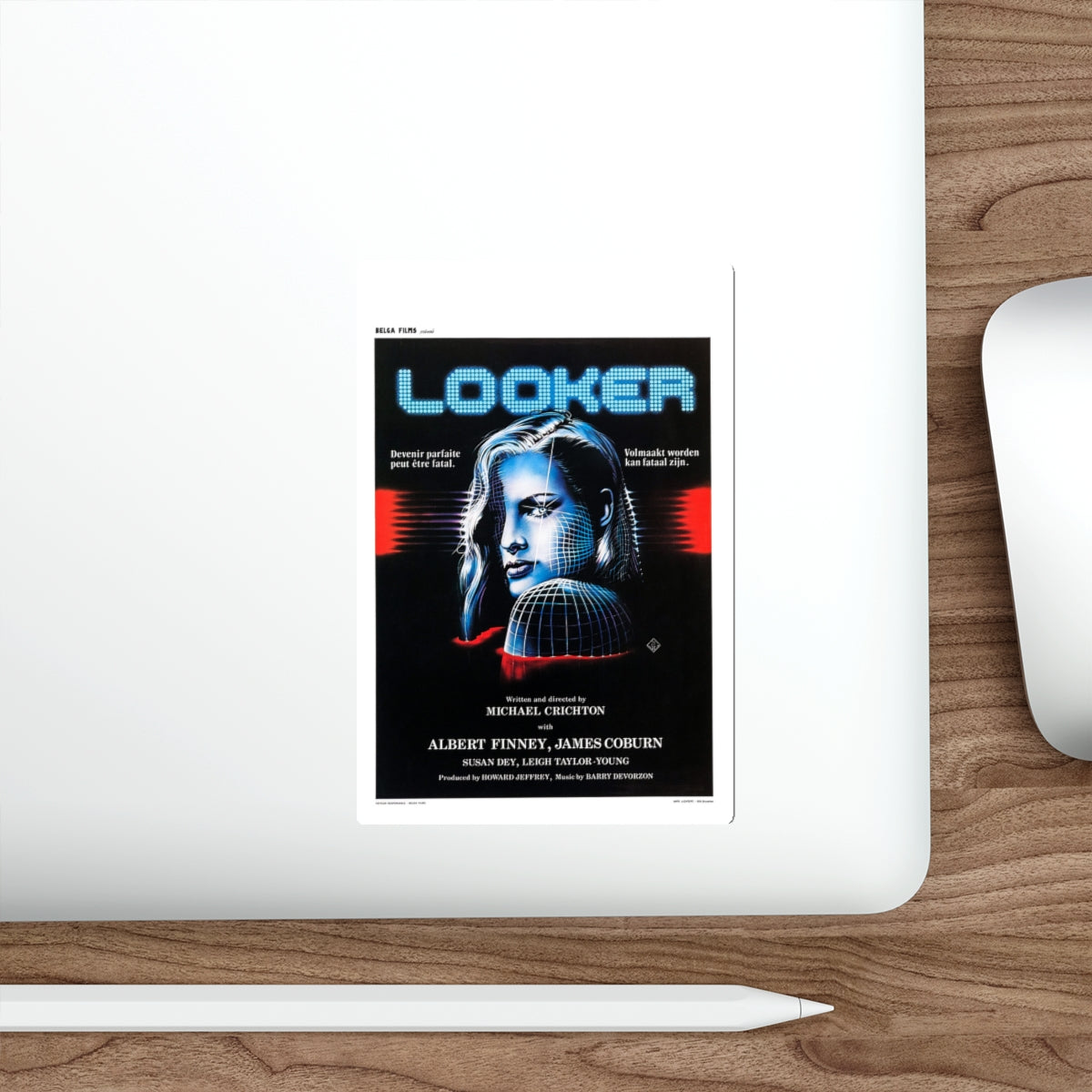 LOOKER (BELGIAN) 1981 Movie Poster STICKER Vinyl Die-Cut Decal-The Sticker Space