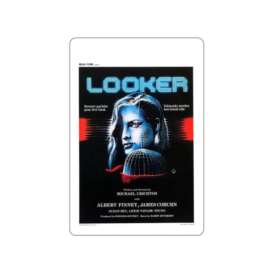 LOOKER (BELGIAN) 1981 Movie Poster STICKER Vinyl Die-Cut Decal 2 Inch - The Sticker Space