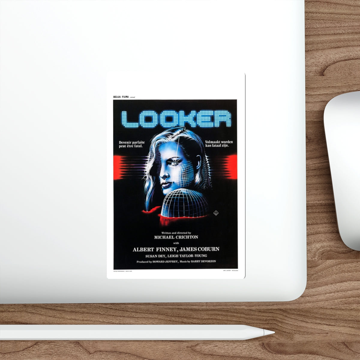 LOOKER (BELGIAN) 1981 Movie Poster STICKER Vinyl Die-Cut Decal-The Sticker Space