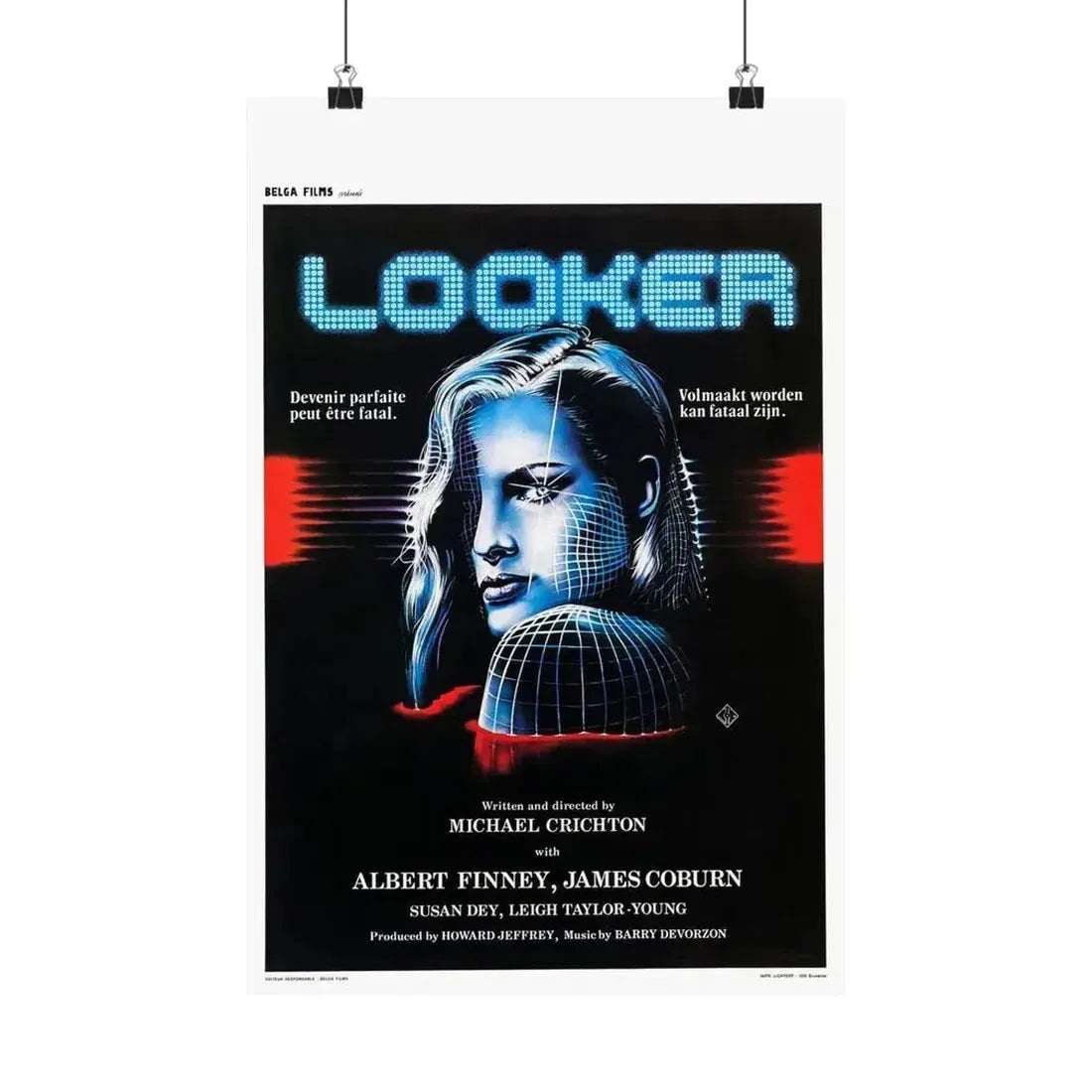 LOOKER (BELGIAN) 1981 - Paper Movie Poster 12″ x 18″ Matte - The Sticker Space