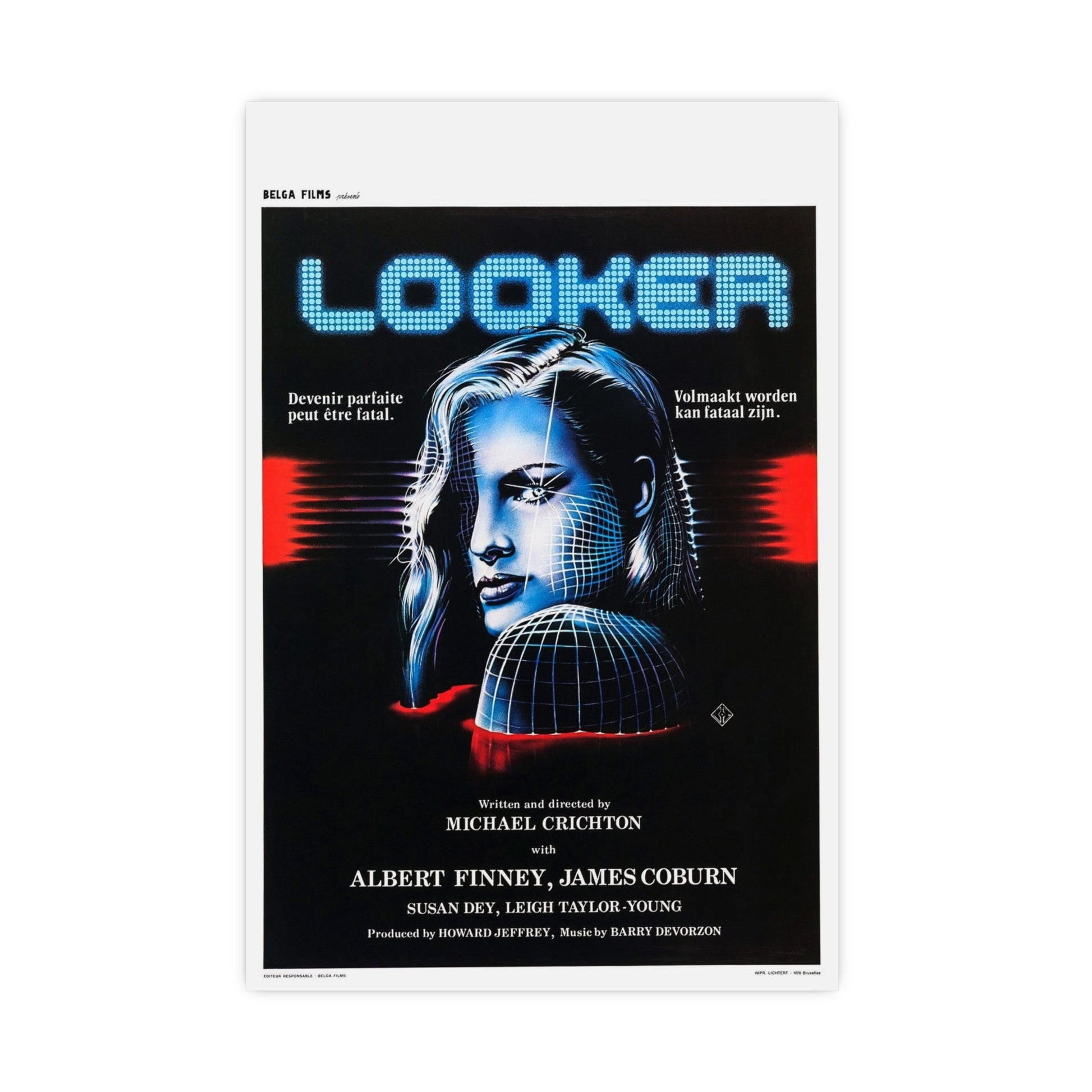 LOOKER (BELGIAN) 1981 - Paper Movie Poster-16″ x 24″ (Vertical)-The Sticker Space