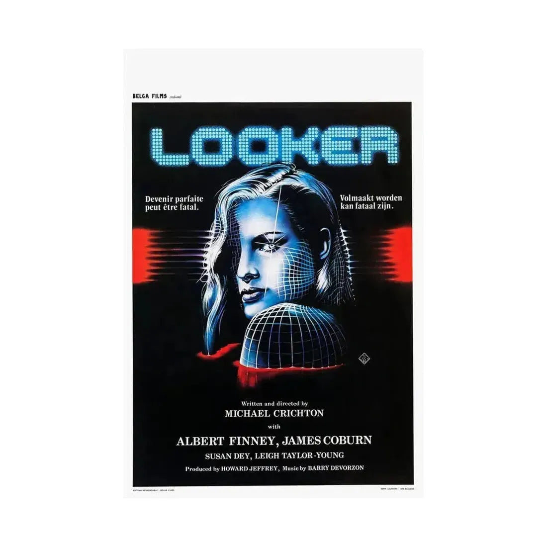 LOOKER (BELGIAN) 1981 - Paper Movie Poster - The Sticker Space