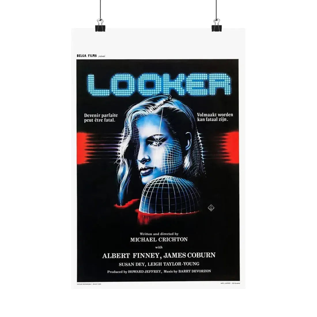 LOOKER (BELGIAN) 1981 - Paper Movie Poster - The Sticker Space