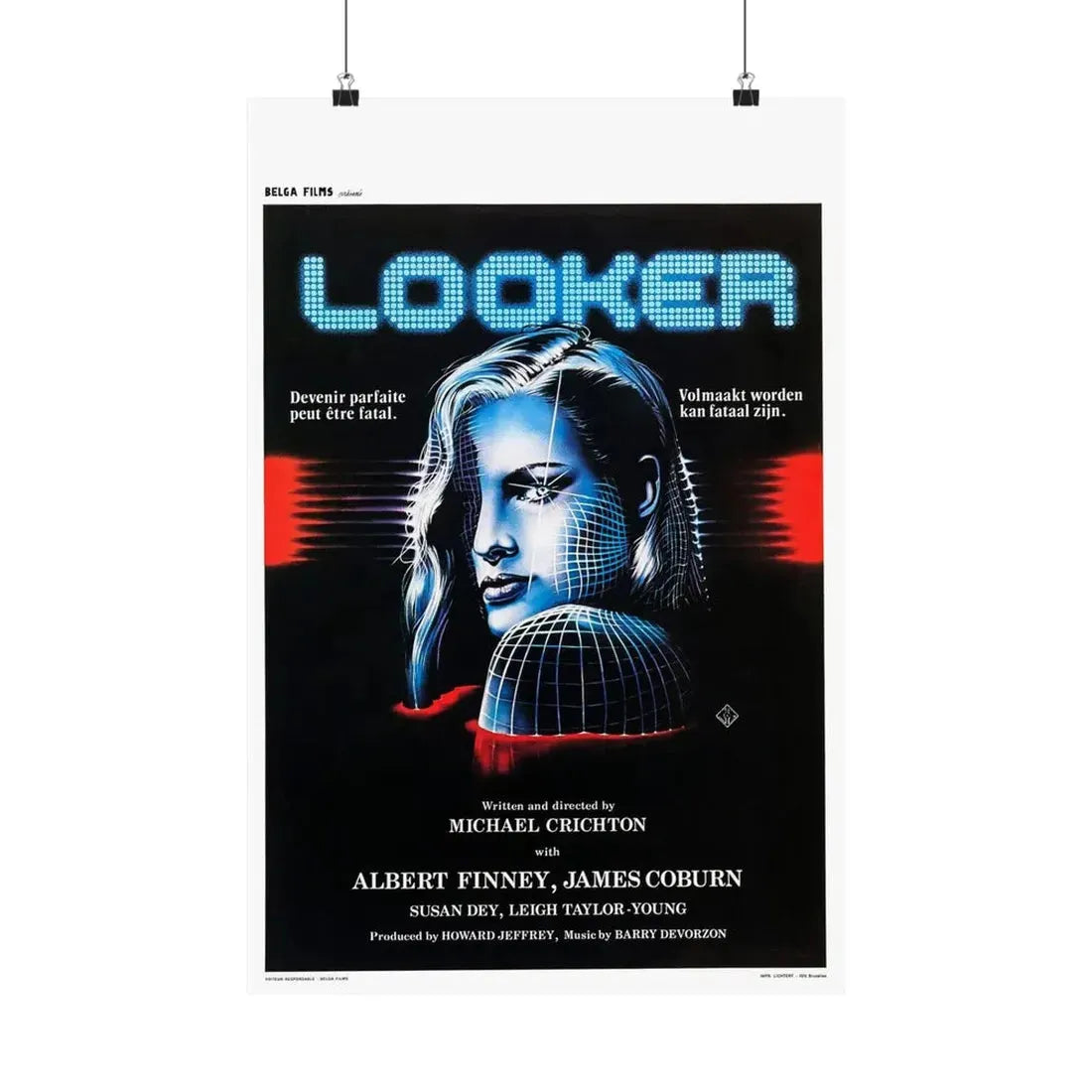 LOOKER (BELGIAN) 1981 - Paper Movie Poster - The Sticker Space