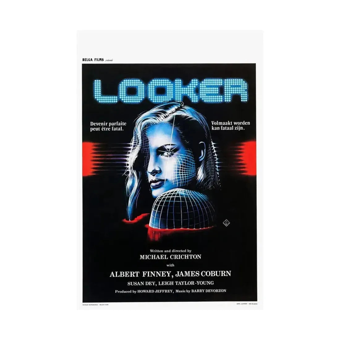 LOOKER (BELGIAN) 1981 - Paper Movie Poster - The Sticker Space