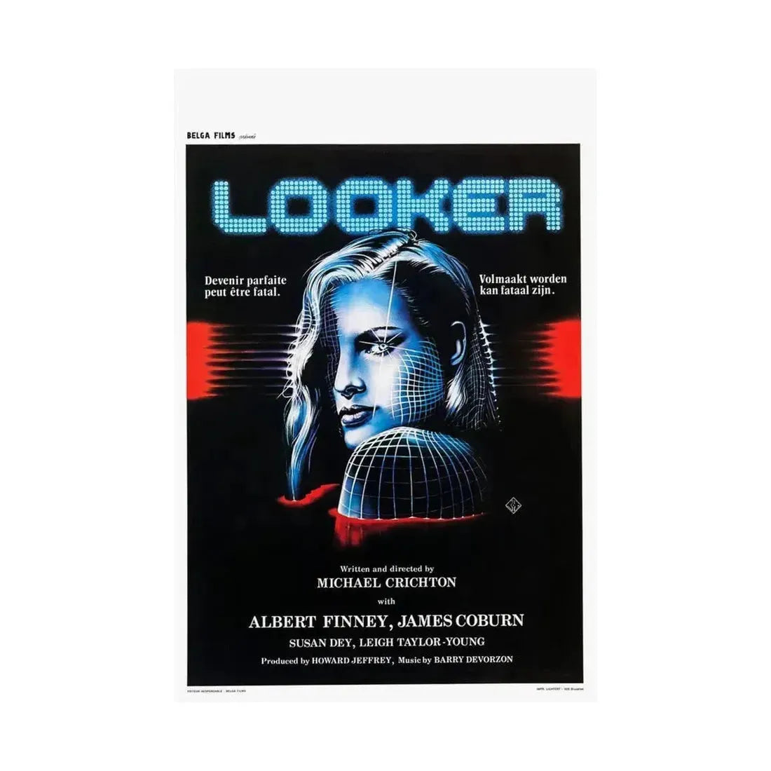 LOOKER (BELGIAN) 1981 - Paper Movie Poster - The Sticker Space