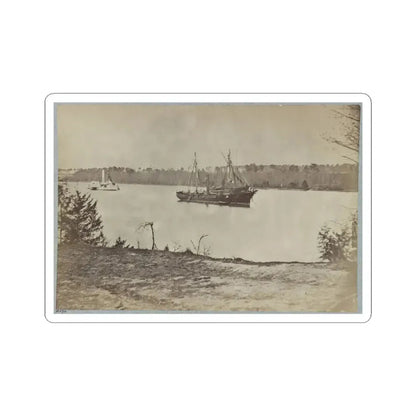 Looking Down James River From Dutch Gap, February 1865 (U.S. Civil War) STICKER Vinyl Kiss-Cut Decal 4 Inch White - The Sticker Space