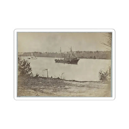 Looking Down James River From Dutch Gap, February 1865 (U.S. Civil War) STICKER Vinyl Kiss-Cut Decal 6 Inch White - The Sticker Space