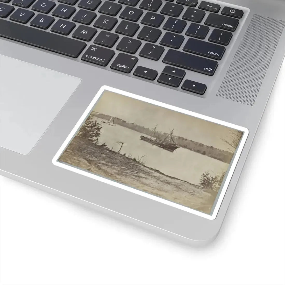 Looking Down James River From Dutch Gap, February 1865 (U.S. Civil War) STICKER Vinyl Kiss-Cut Decal - The Sticker Space