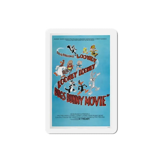 Looney, Looney, Looney Bugs Bunny Movie 1981 Movie Poster Refrigerator Magnet 2 Inch - The Sticker Space