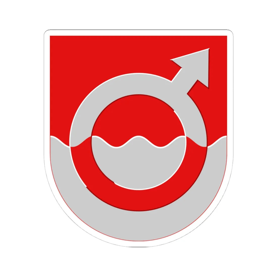 Loppi vaakuna (Finland) (Coat of Arms) STICKER Vinyl Kiss-Cut Decal 4 Inch White - The Sticker Space