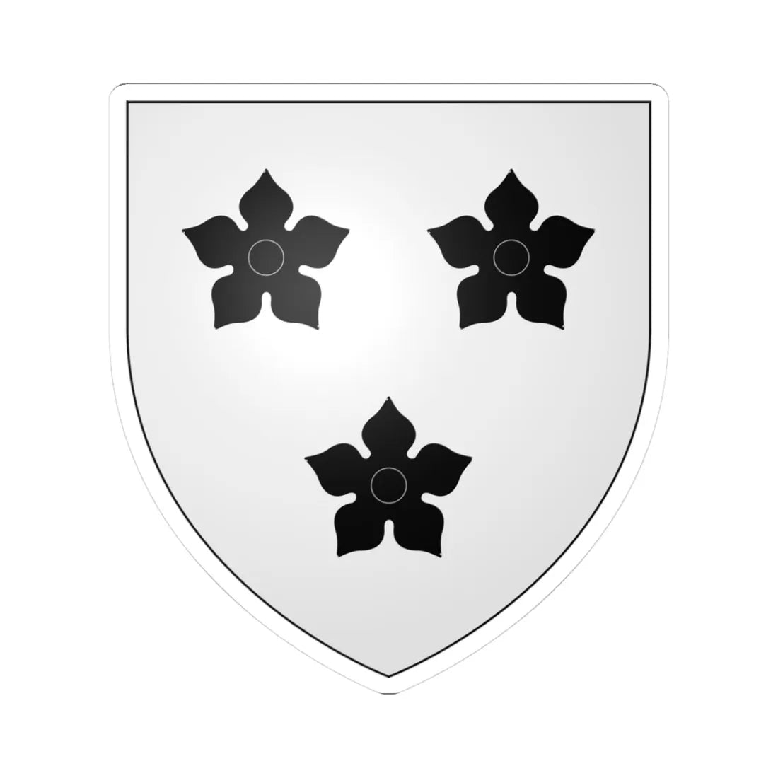 Lord Borthwick arms (Scotland) (Coat of Arms) STICKER Vinyl Kiss-Cut Decal 3 Inch White - The Sticker Space