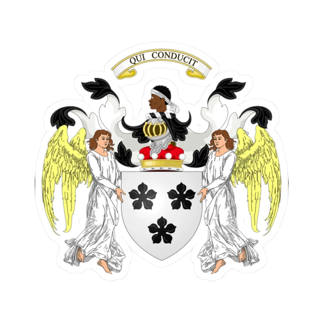 Lord Borthwick coat of arms (Scotland) (Coat of Arms) STICKER Vinyl Kiss-Cut Decal 2 Inch White - The Sticker Space