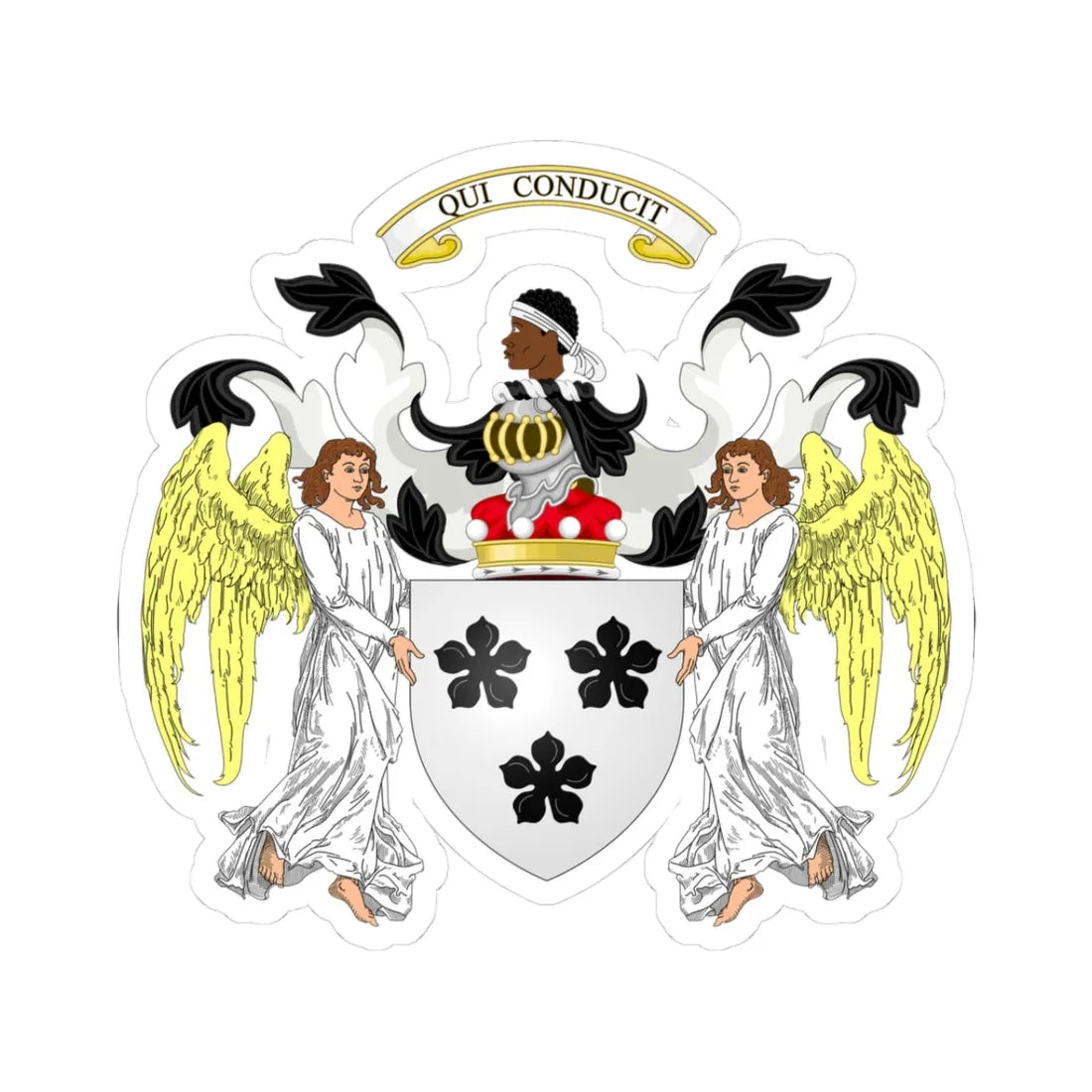 Lord Borthwick coat of arms (Scotland) (Coat of Arms) STICKER Vinyl Kiss-Cut Decal 3 Inch White - The Sticker Space