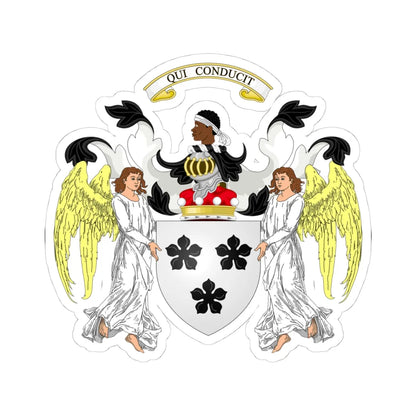 Lord Borthwick coat of arms (Scotland) (Coat of Arms) STICKER Vinyl Kiss-Cut Decal 4 Inch White - The Sticker Space