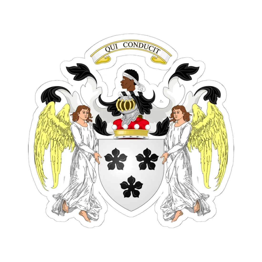 Lord Borthwick coat of arms (Scotland) (Coat of Arms) STICKER Vinyl Kiss-Cut Decal 6 Inch White - The Sticker Space