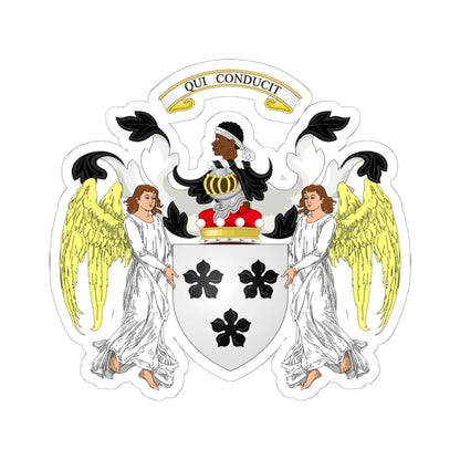 Lord Borthwick coat of arms (Scotland) (Coat of Arms) STICKER Vinyl Kiss-Cut Decal 6 Inch White - The Sticker Space