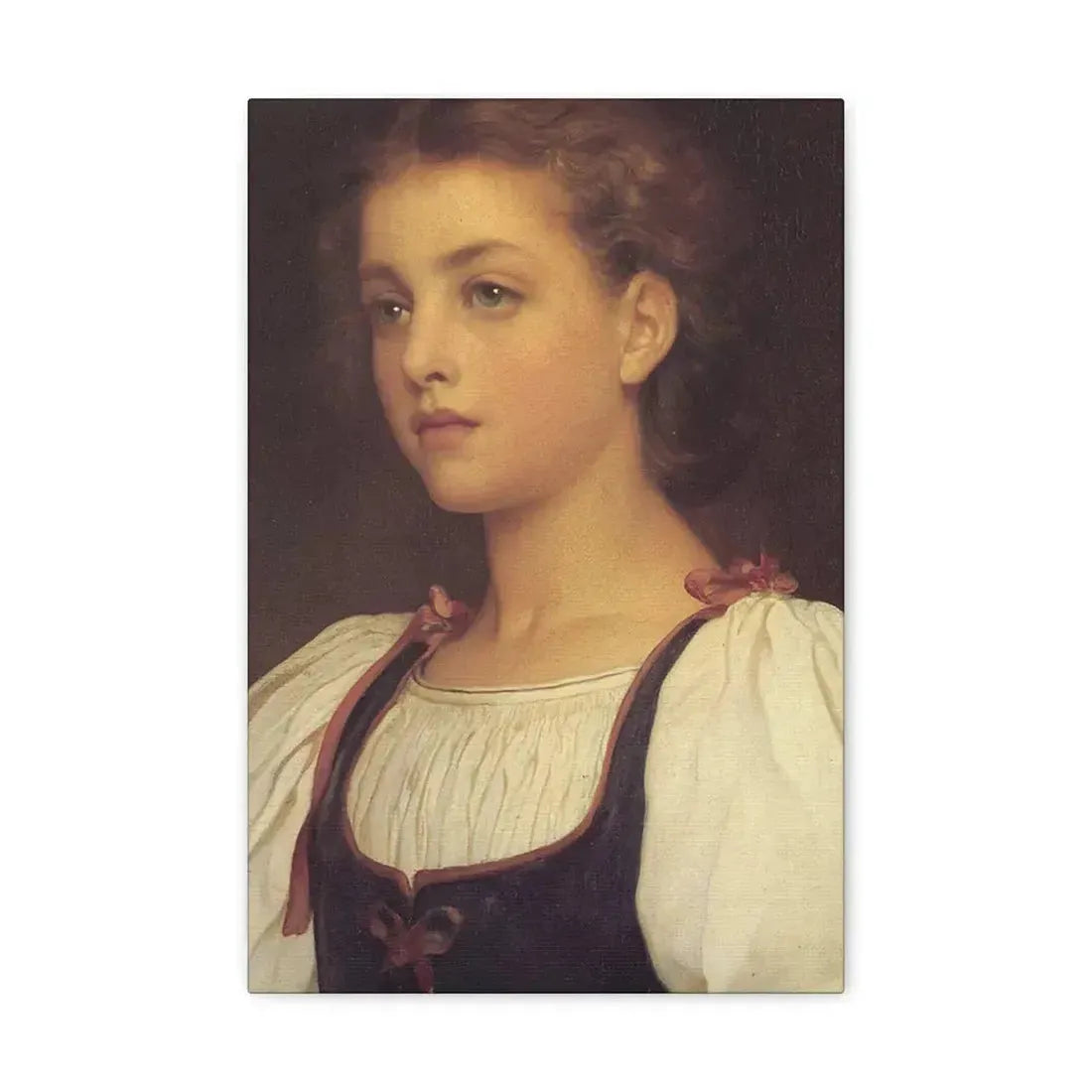Lord Frederick Leighton (1830-1896) Biondina 1879 - Canvas Wall Art 12" x 18" 1.25" - The Sticker Space