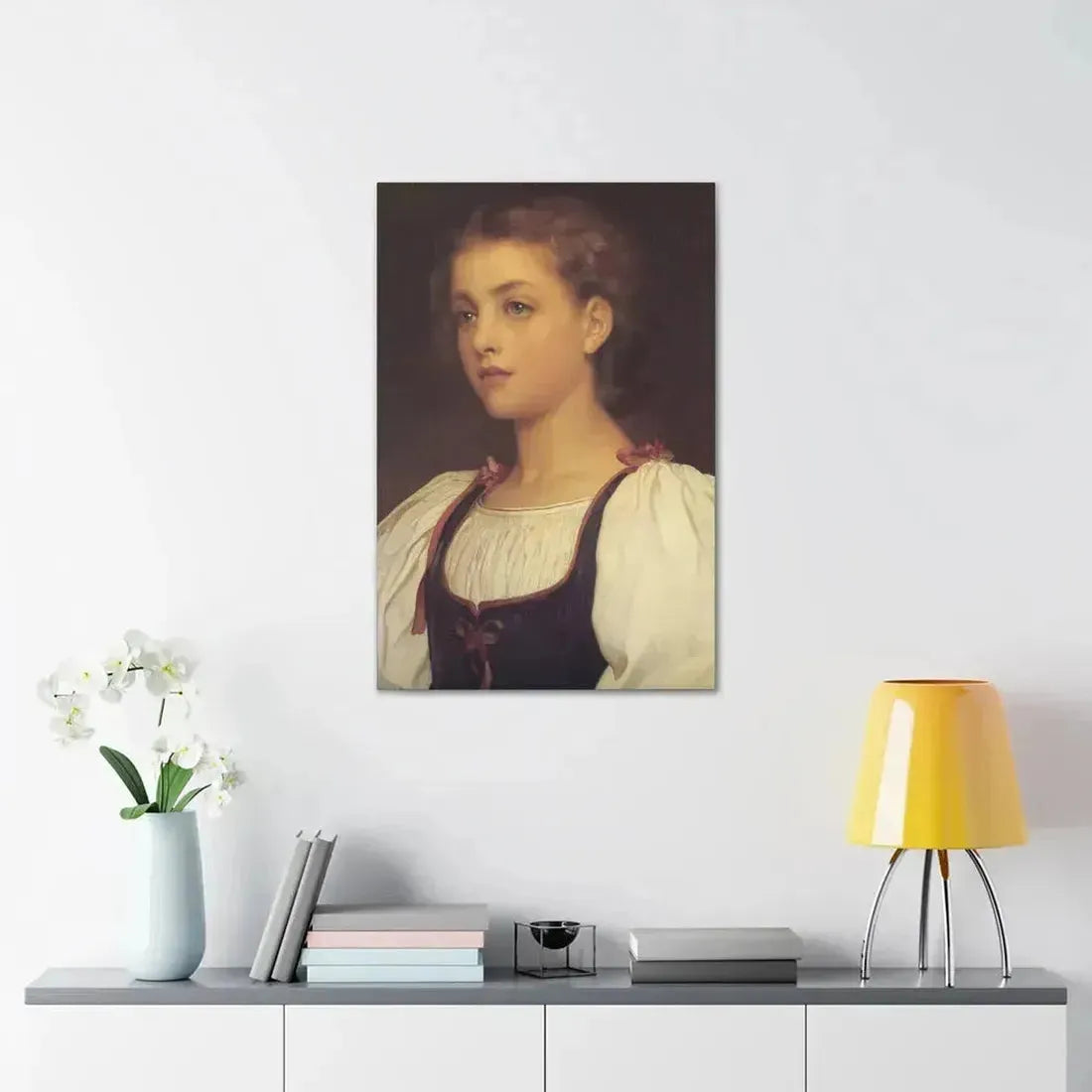 Lord Frederick Leighton (1830-1896) Biondina 1879 - Canvas Wall Art - The Sticker Space